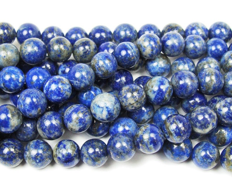 Natural 10mm Natural lapis round beads Genuine Gemstone