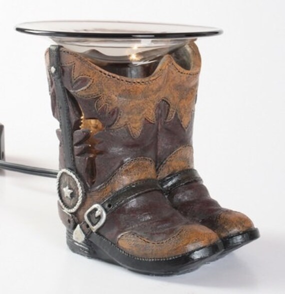 Cowboy Boots Fragrance Lamp Wax Warmer Oil Burner Etsy
