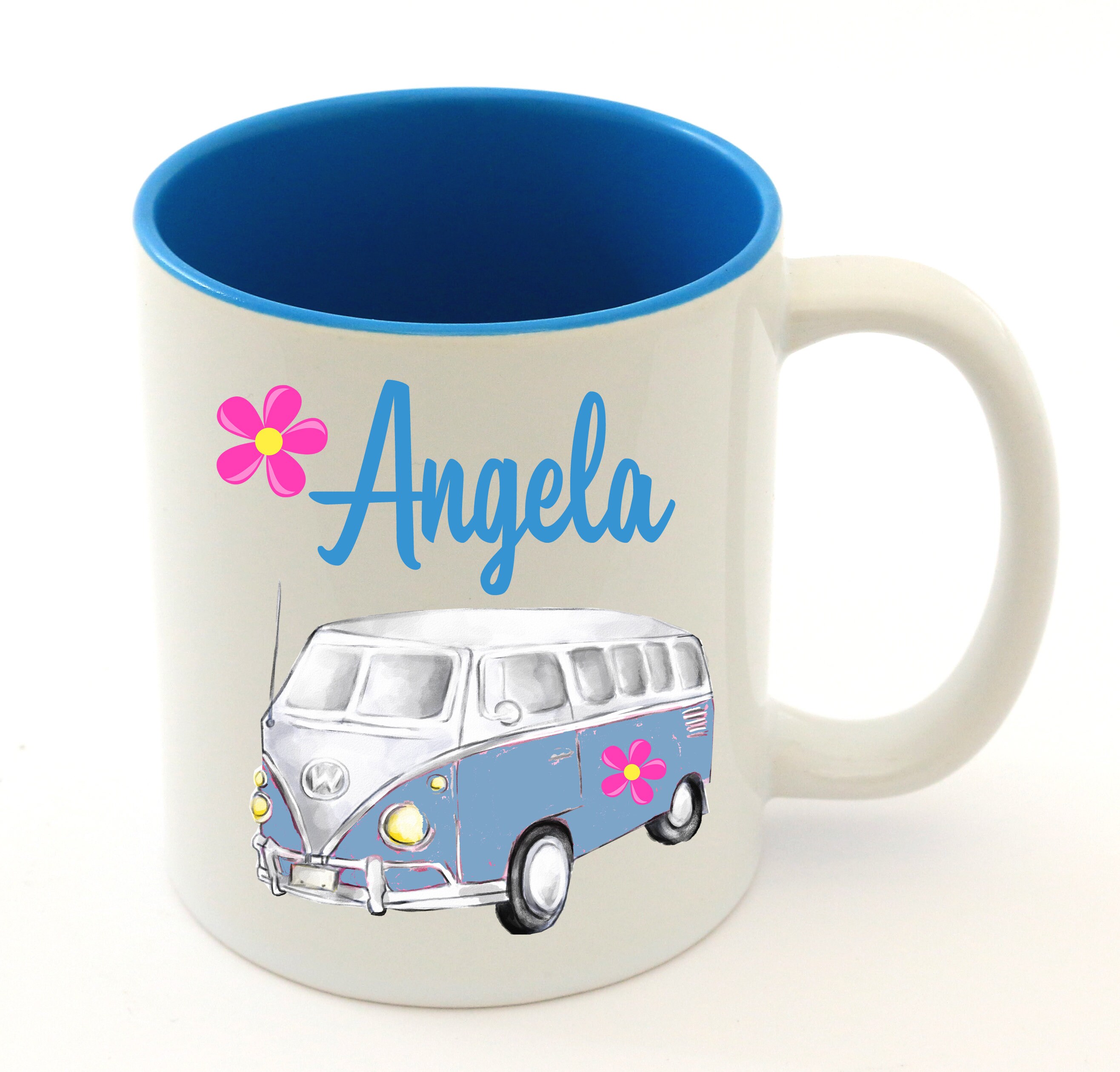 Personalised Beach Surf VW Kombi Combi Van Name Coffee Cup Mug Etsy