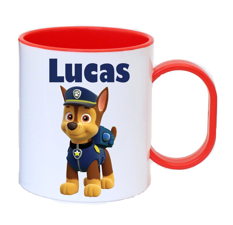 Personalised Kids Child Paw Patrol Plastic Drinking Cup Mug Etsy
