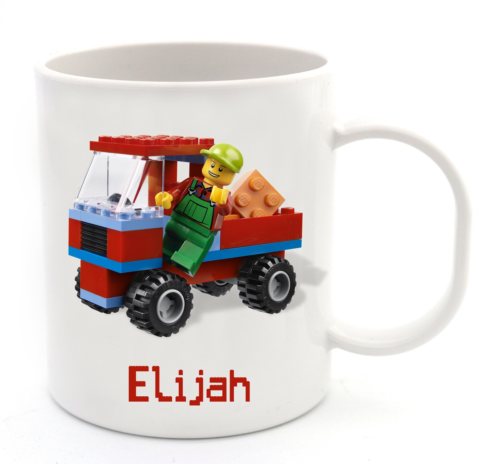 Personalised Kids Lego Design Plastic Cup Mug Fun Birthday Etsy