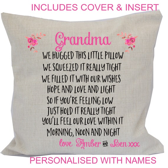 personalised hug pillow