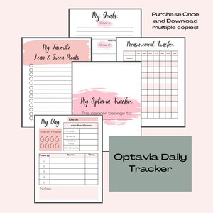 Optavia Daily Planner, Fitness Tracker, Printable Optavia Tracker,