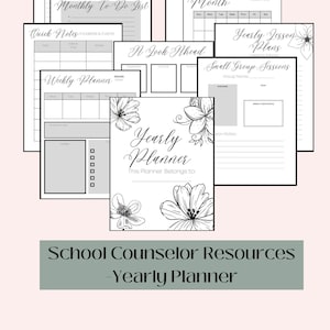 School Counselor Planner, School Counselor Planner Printable, Printable Planner, Digital Download Planner