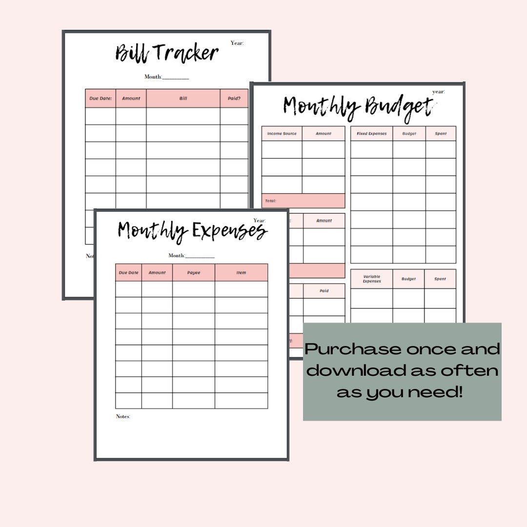 Budget Binder, Budget Planner, Printable Budget Binder, Budget Tracker ...