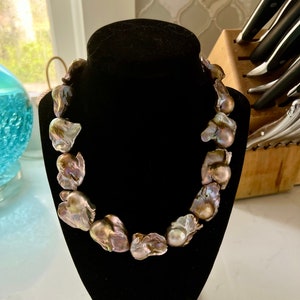 Enormous 26mm Iridescent Flameball Freshwater Pearl Necklace with YOUR choice of clasp!