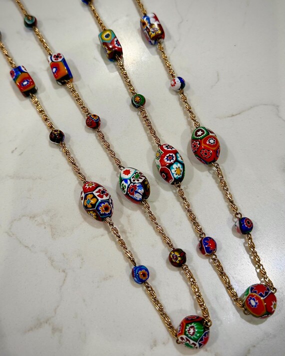 Ercole Moretti 26” Rectangle, Oval and Round Bead… - image 4