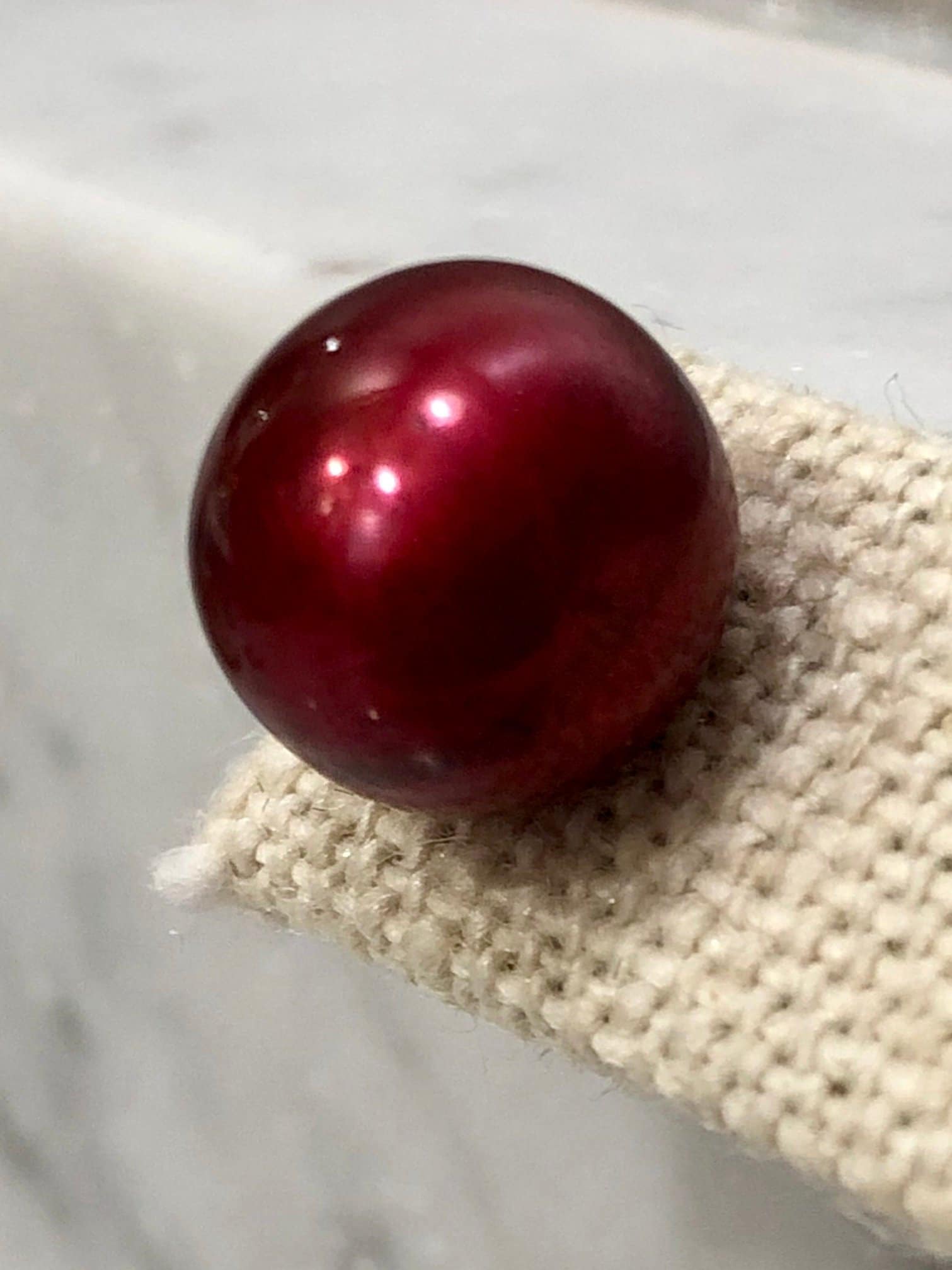 Red Freshwater Pearl Etsy