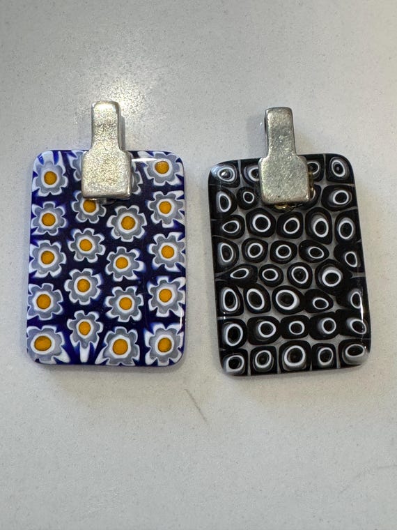 Ercole Moretti Rectangular Pendant-Choice of Blac… - image 2