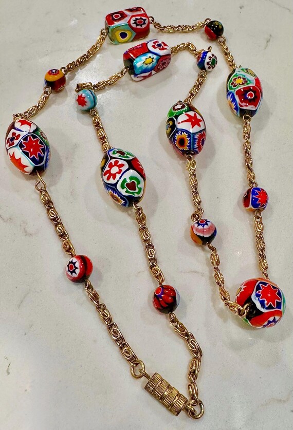 Ercole Moretti 26” Rectangle, Oval and Round Bead… - image 2