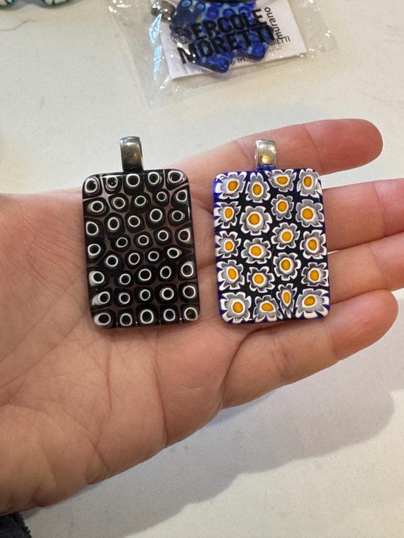 Ercole Moretti Rectangular Pendant-Choice of Blac… - image 3