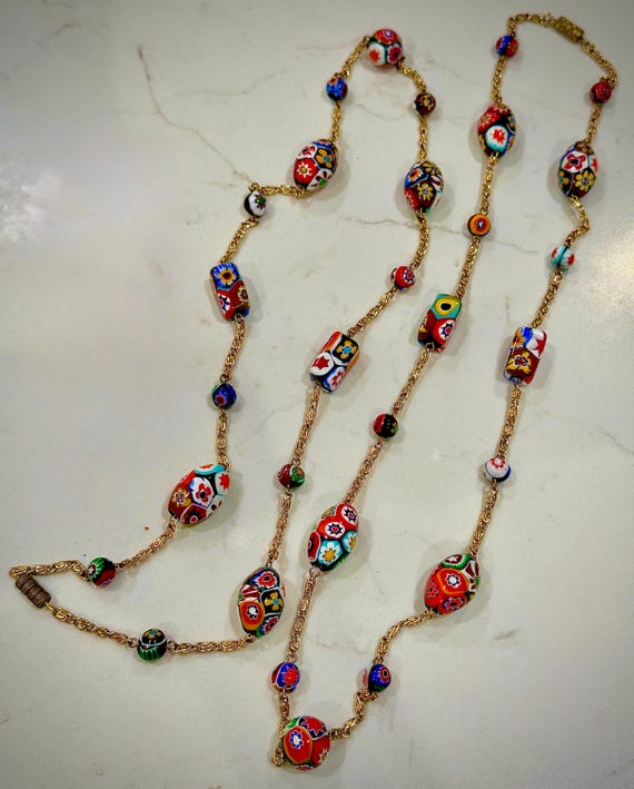 Ercole Moretti 26” Rectangle, Oval and Round Bead… - image 3