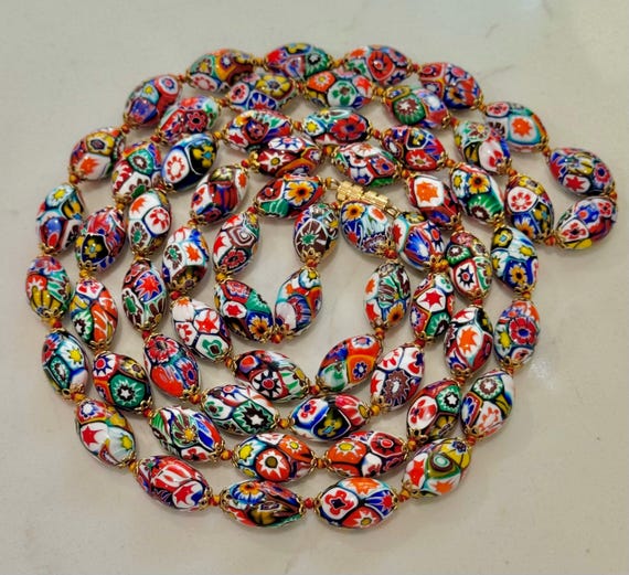Extra Long Ercole Moretti Millefiori Murano Glass… - image 3
