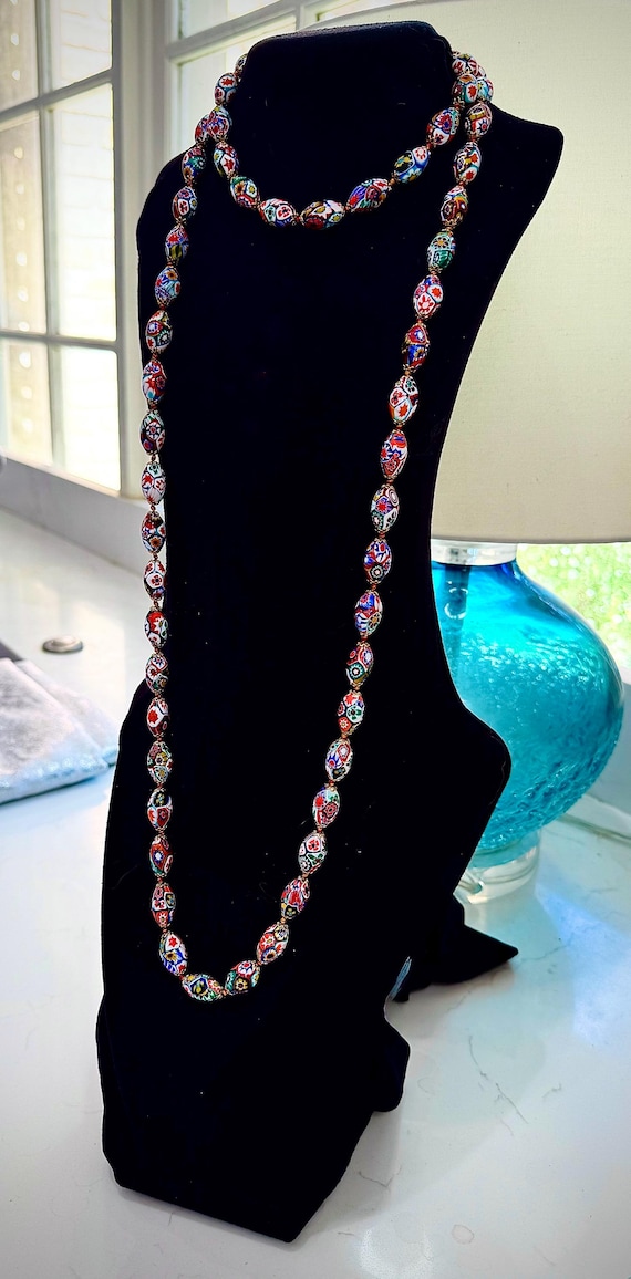 Extra Long Ercole Moretti Millefiori Murano Glass… - image 6