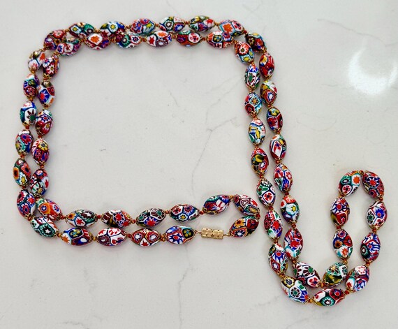 Extra Long Ercole Moretti Millefiori Murano Glass… - image 8