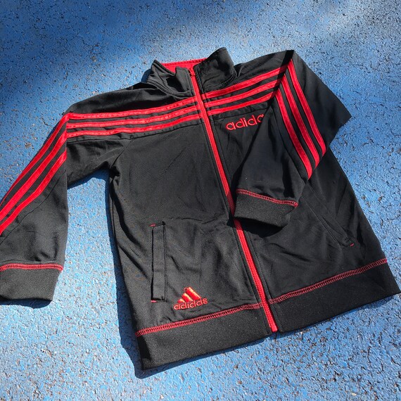 adidas black and red tracksuit