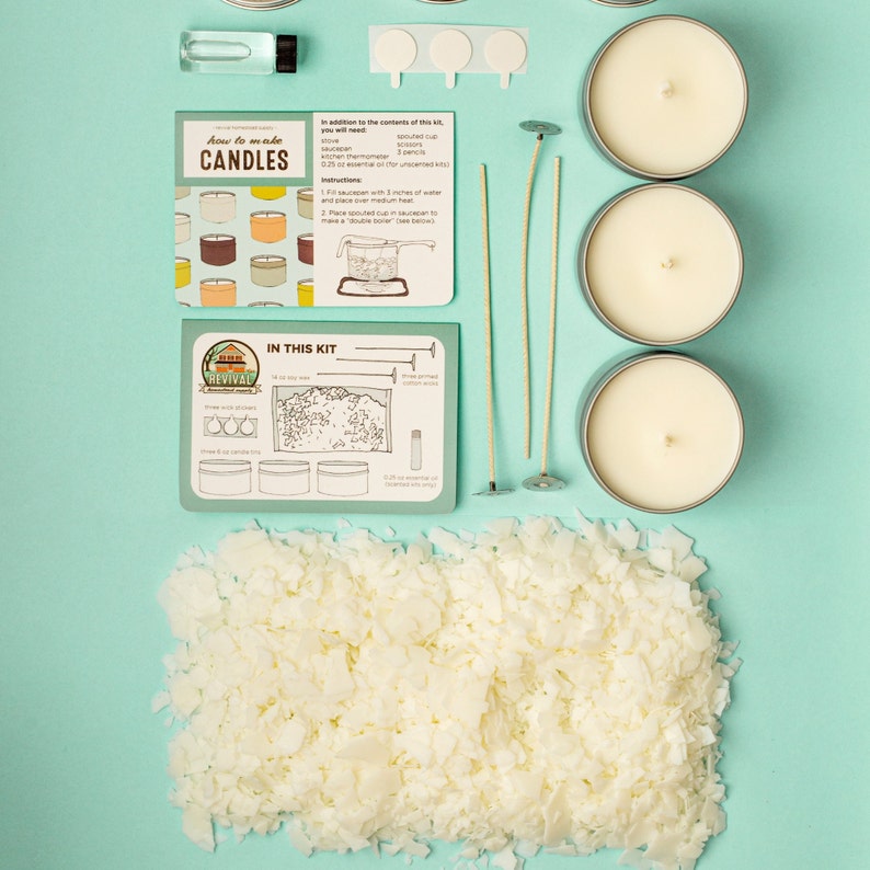 Candle Kit, Make Your Own Candles with Soy Wax and Essential Oils image 5
