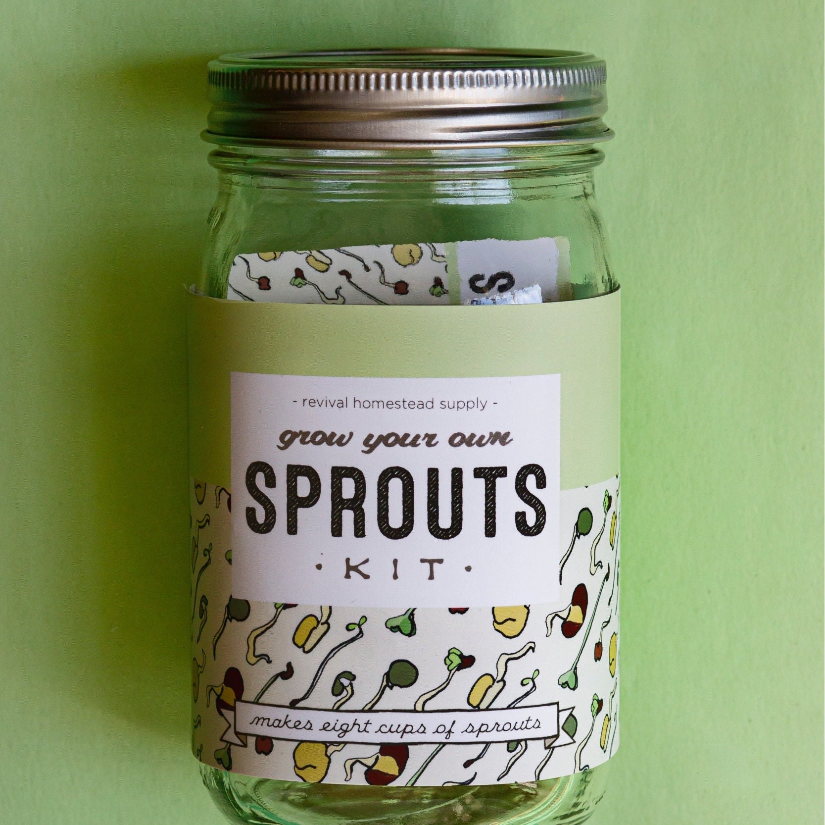 GROWING SPROUTS IN MASON JARS 