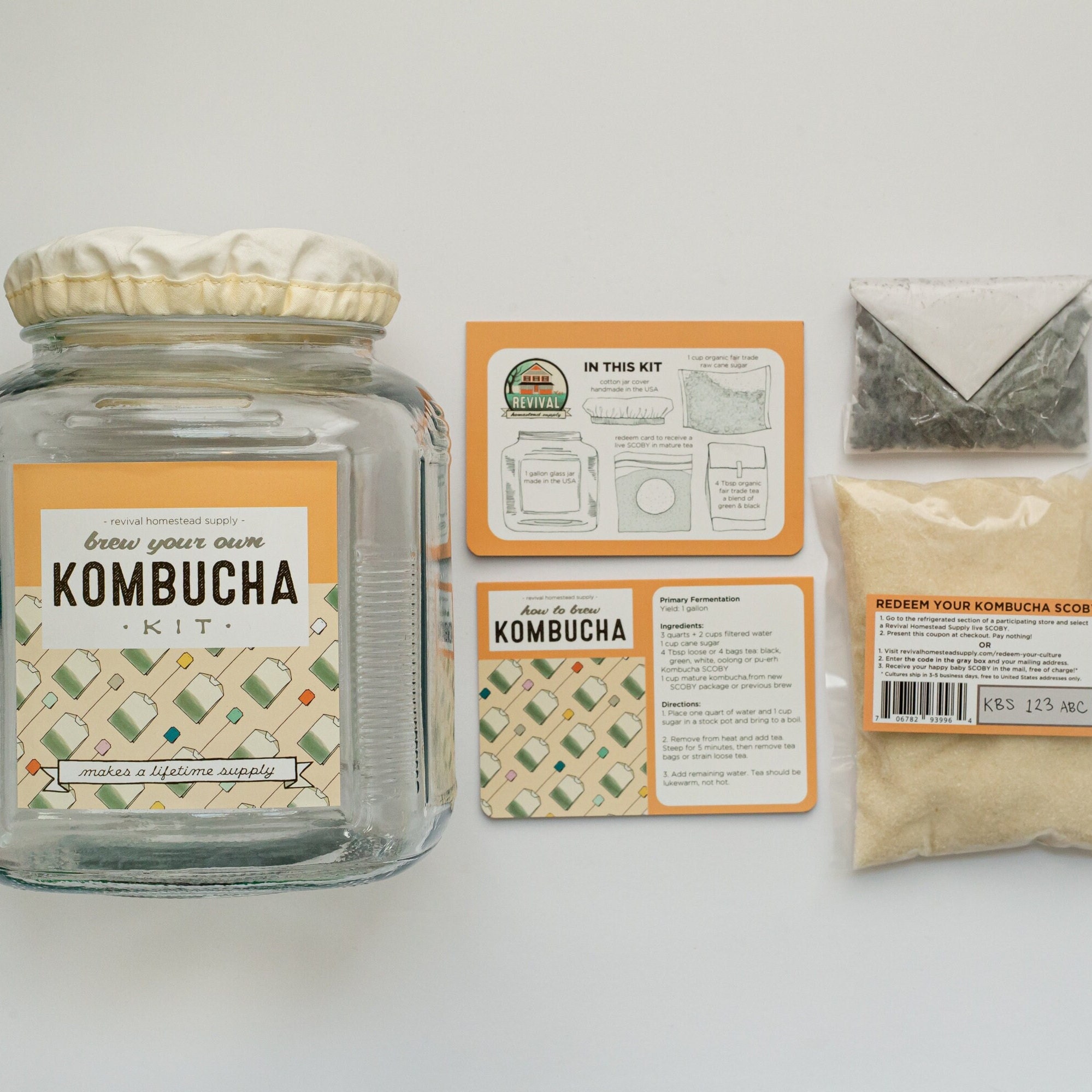 Kombucha Kit, 1 Gallon — Revival Homestead Supply