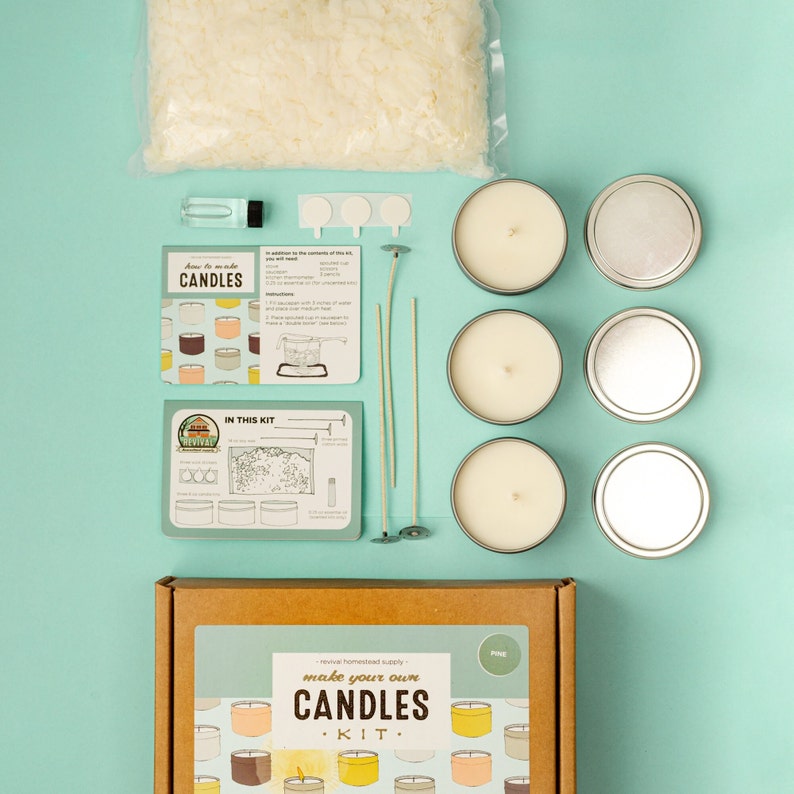Candle Kit Make Your Own Candles With Soy Wax and Essential Etsy