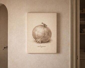 Melagrana Pomegranate Print | Italian Botanical Art | Vintage Fruit Kitchen Wall Art | Mediterranean Decor