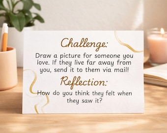 Kindness Cards for Kids & Families | Printable Acts of Kindness with Reflection Questions | Family Connection Activity |