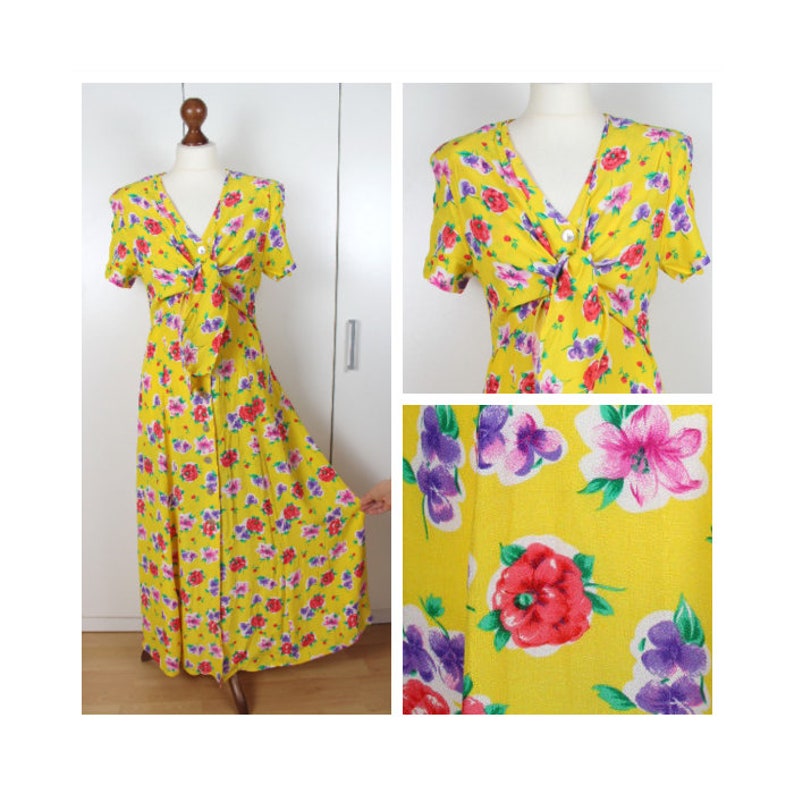 bright yellow floral dress