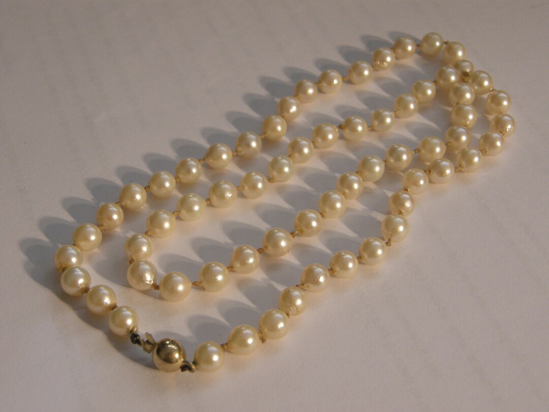 ◆VINTAGE HOLLYWOOD◆ Basic Pearl Necklace VH2379NE016B Old Hollywood Pearl Necklace - Etsy