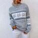 Knitted Christmas Sweater. Winter Snowflake Jumper. Womens Christmas Sweaters. Womens Holiday Sweater 