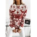 Christmas Sweatshirt. Snowflake and Reindeer Jumper. Tacky Christmas Sweaters. Womens Ugly Christmas Sweater 