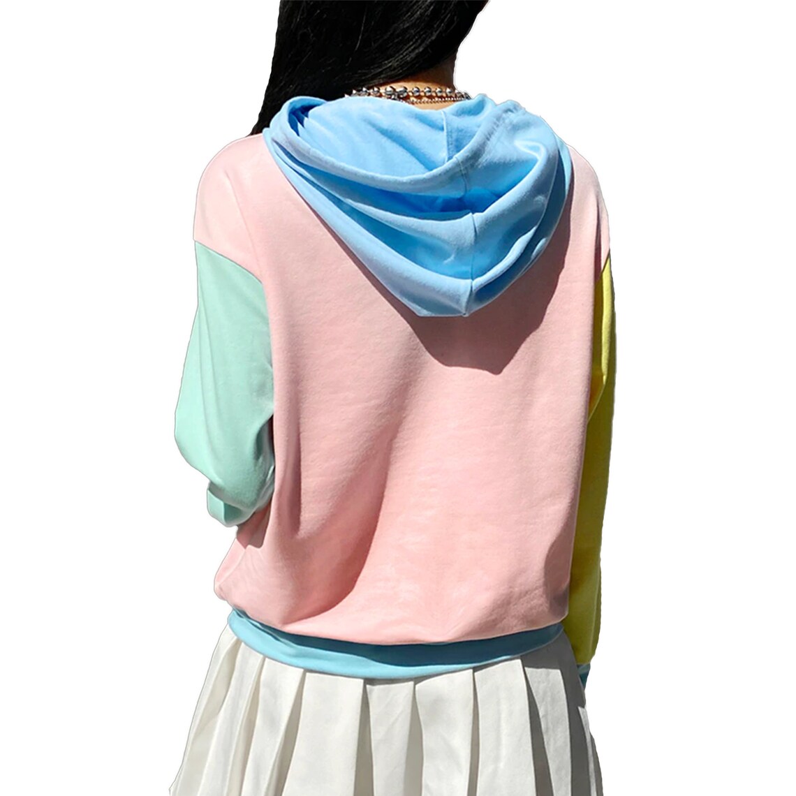 Pastels Hoodie Sweat à capuche Color Block Coloré Pastel Etsy