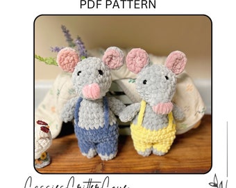 Patrón de crochet Country Mouse