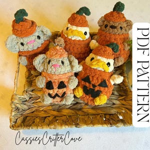 Pumpkin Pals/ Crochet Pattern/ PDF Pattern/ No Sew