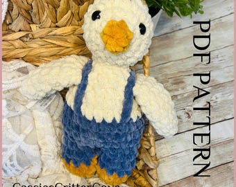 Patrón de crochet en PDF para pollo campestre: patrón de crochet de costura baja