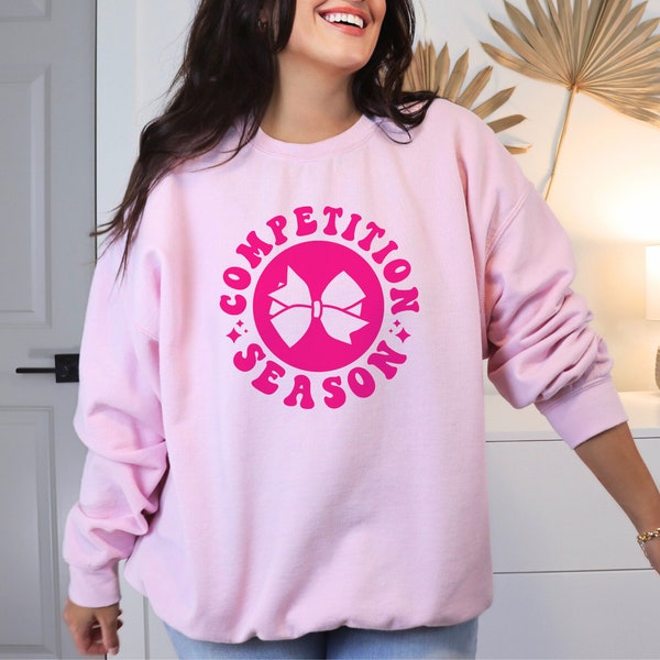 Competition Season Crewneck Sweatshirt | Perfect Gift for Cheerleaders, Dancers, Gymnasts | Customizable Color Options | Gifts or Teens