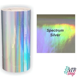 Pearlescent Adhesive Vinyl | Silver opal vinyl | 12&quot; x 12&quot; Decal Vinyl Sheet, Permanent Adhesive vinyl | StarCraft Spectrum Silver
