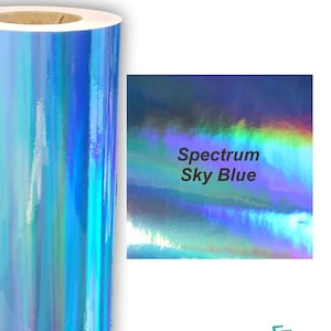 Pearlescent Adhesive Vinyl | Sky Blue opal vinyl | 12&quot; x 12&quot; Decal Vinyl Sheet, Permanent Adhesive vinyl | StarCraft Spectrum Sky Blue