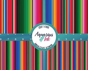 Serape pattern Vinyl, Adhesive Vinyl, Printed Vinyl Sheets, Vivid Serape Vinyl  252B