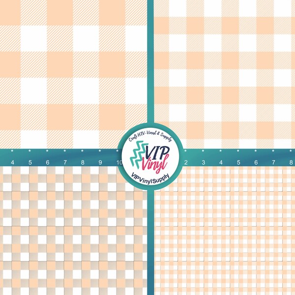 Peach Gingham Etsy