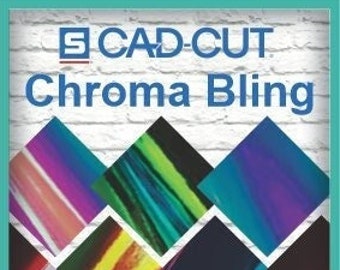 HTV, Heat Transfer Vinyl by the sheet, STAHLS Cad-Cut Chroma Bling 12x15 inch Sheets - Iridescent Color Shifting HTV