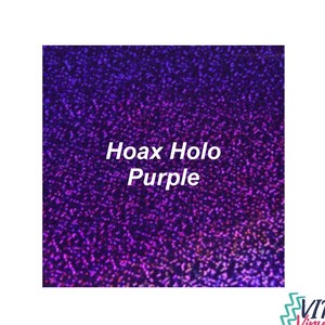 Purple Holographic Vinyl | 12&quot; x 12&quot; Decal Vinyl Sheet | Permanent Adhesive vinyl | StarCraft Magic - Hoax Holo Purple Vinyl