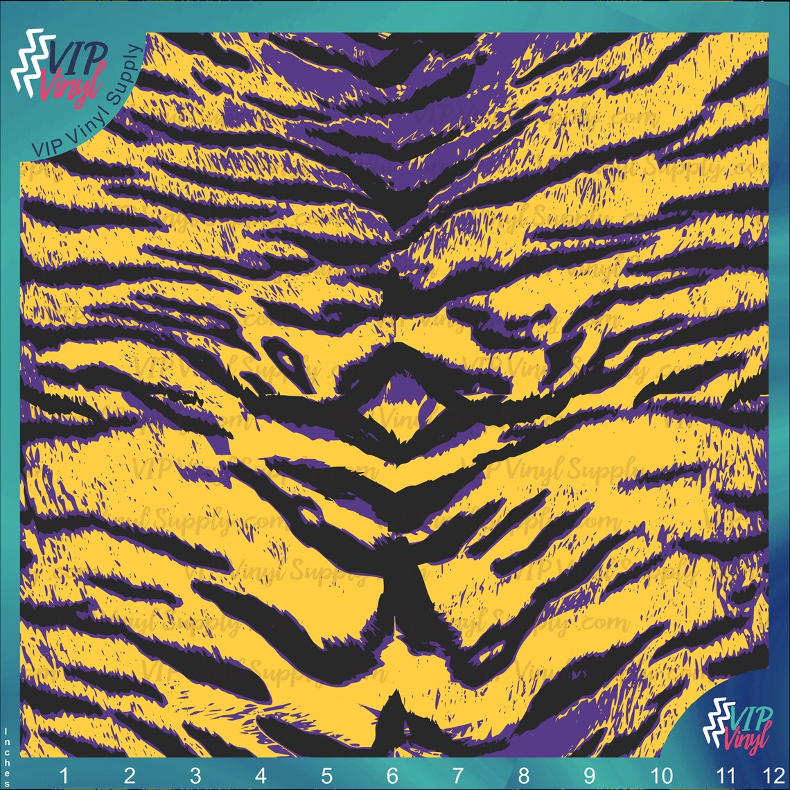Purple & Gold Tiger Pattern HTV Vinyl Heat Transfer Vinyl or Etsy