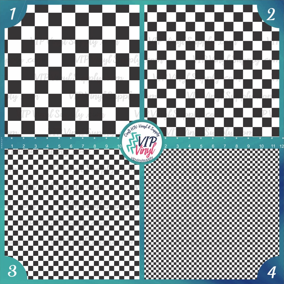Black Checkered Outdoor Adhesive Vinyl or Heat Transfer Vinyl HTV Vinyl ...