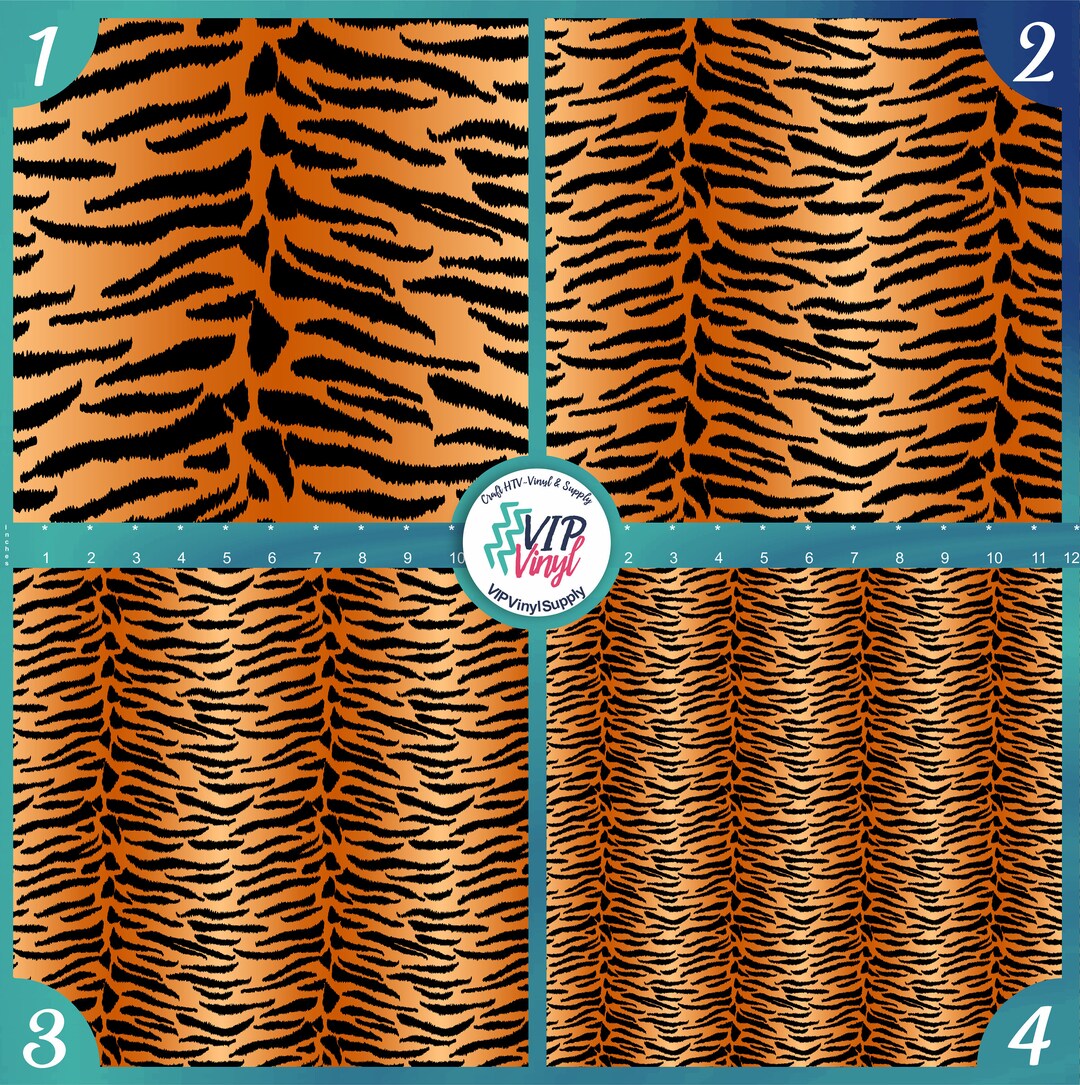 Tiger HTV Vinyl Animal Pattern Vinyl Sheets Heat Transfer or Etsy