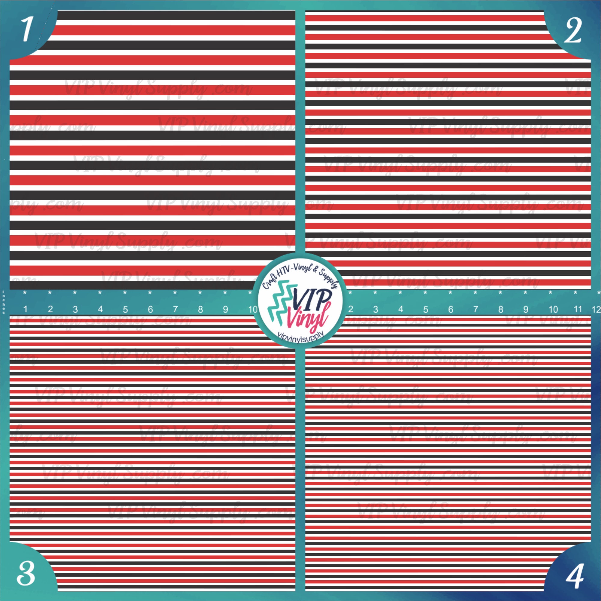 Striped HTV Vinyl Sheets Outdoor Adhesive Vinyl or Heat Transfer