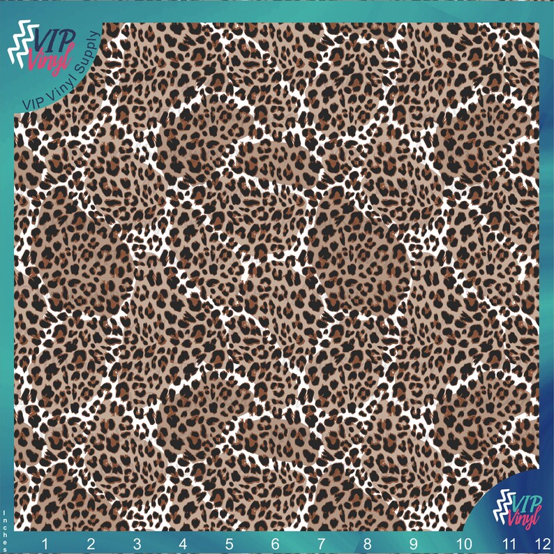 Leopard Print Vinyl HTV or Adhesive Animal Pattern Craft Etsy
