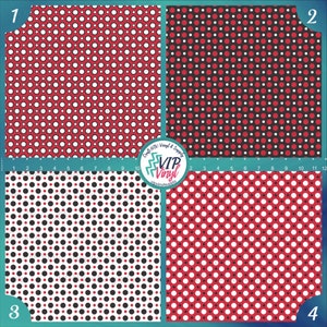 Polka Dot HTV Vinyl, Red Black and White Patterned Vinyl Sheets, Heat  Transfer Vinyl or Outdoor Adhesive Vinyl 10185B 
