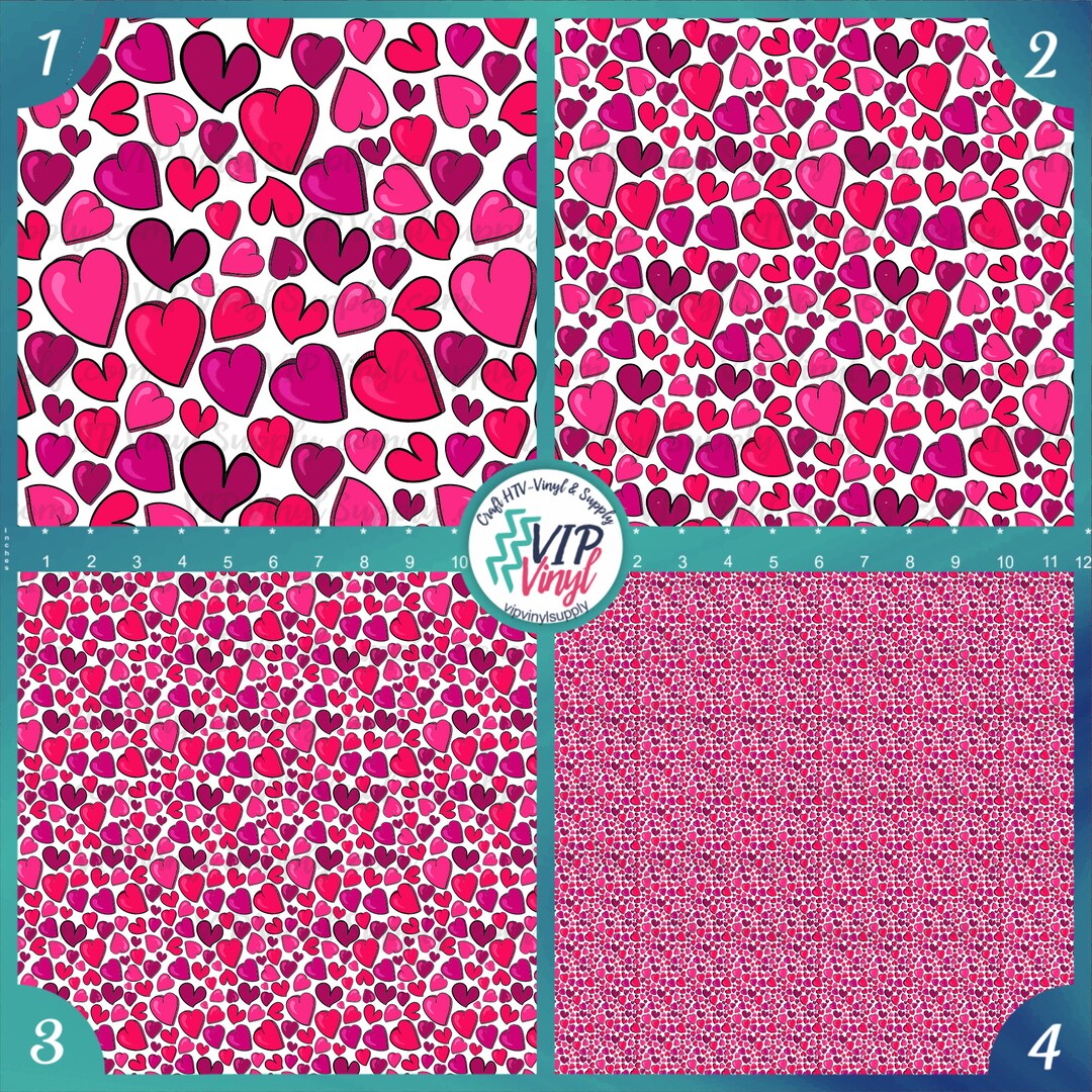 Comic Hearts Craft Vinyl Sheet, Heat Transfer Vinyl, Adhesive Vinyl ...