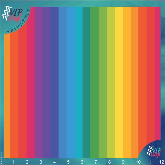 12x12 Patterned Heat Transfer Vinyl - Rainbow 2