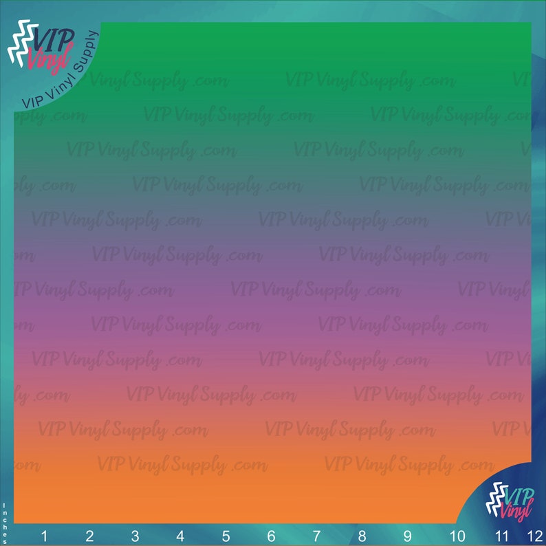 Heat Transfer Vinyl or Outdoor Adhesive Vinyl 219G Green Purple Orange Fade pattern Vinyl Halloween Ombre HTV Vinyl